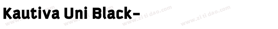 Kautiva Uni Black字体转换